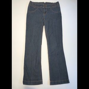 Bisou Bisou Pleated Dark Wash Trouser Jeans